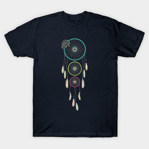 Lotus Dream Catcher Ambiance T-Shirt by MellowGroove